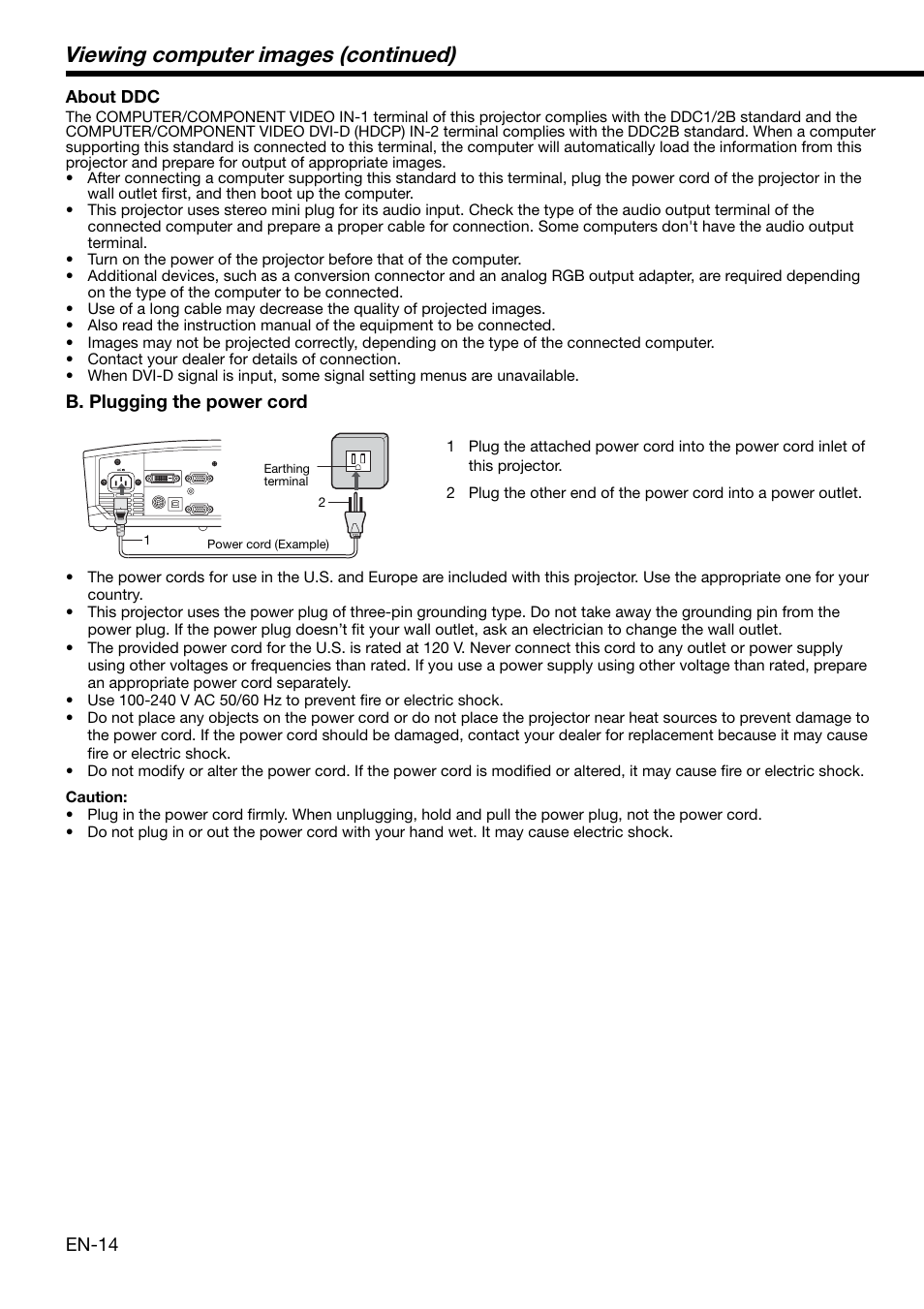 Viewing computer images (continued) | MITSUBISHI ELECTRIC DLP XD460U User Manual | Page 14 / 40