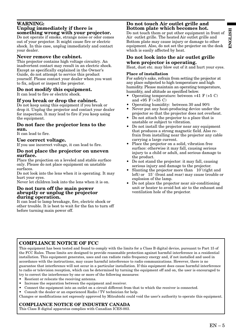 MITSUBISHI ELECTRIC SD200U User Manual | Page 5 / 34