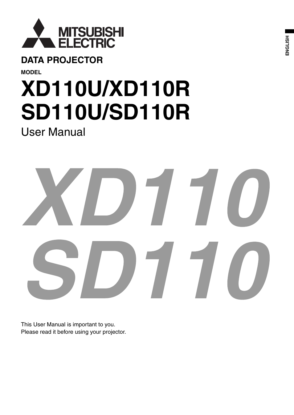 MITSUBISHI ELECTRIC XD110U User Manual | 30 pages