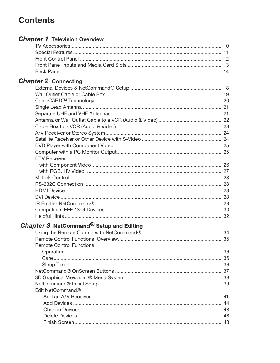 MITSUBISHI ELECTRIC WD-52825 User Manual | Page 4 / 112