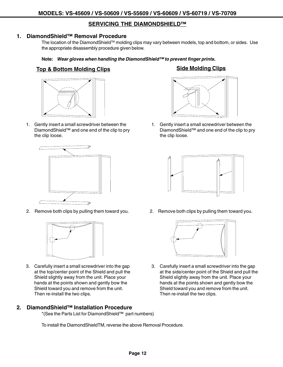 MITSUBISHI ELECTRIC VS-60609 User Manual | Page 12 / 71