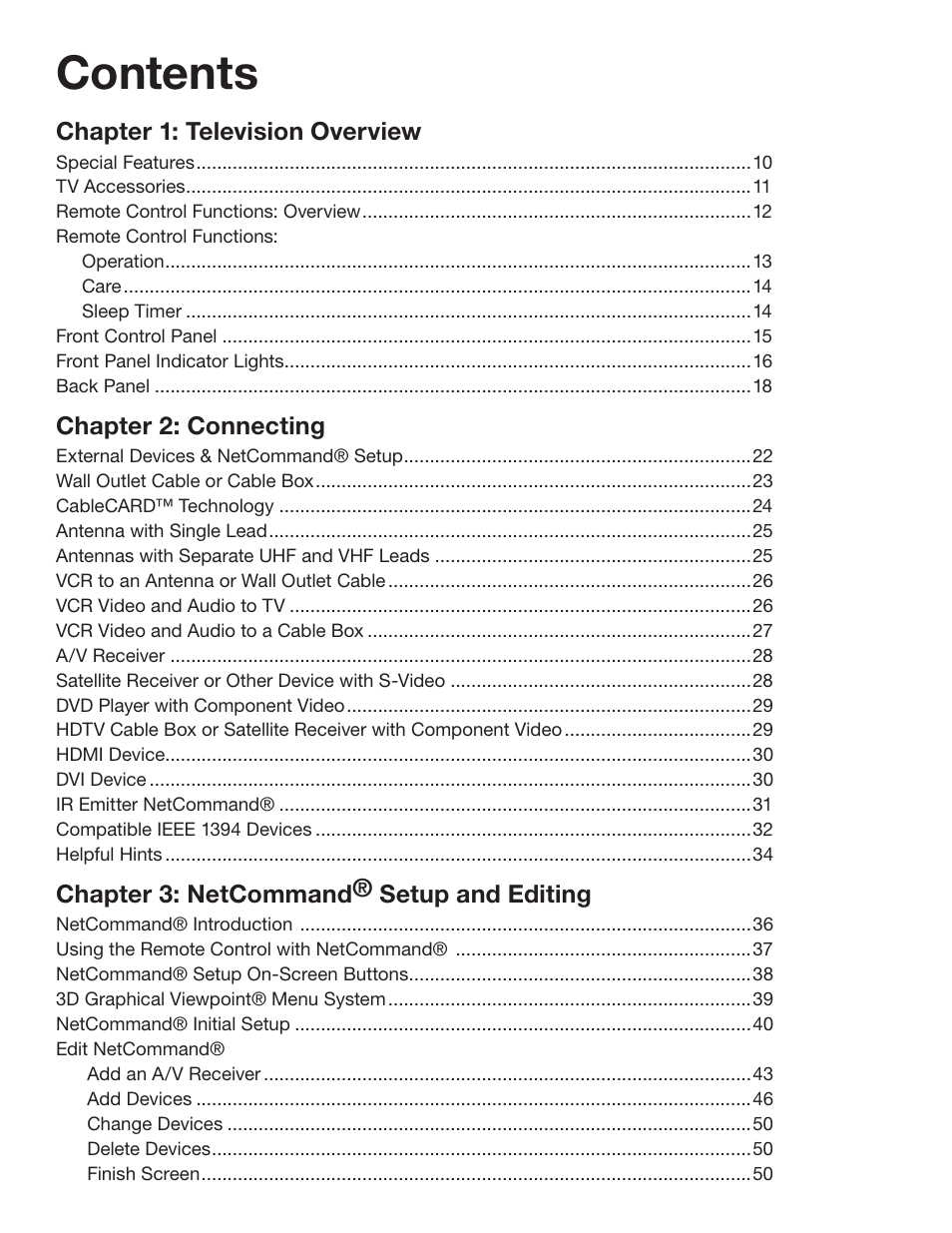 MITSUBISHI ELECTRIC WD-52527 User Manual | Page 6 / 110