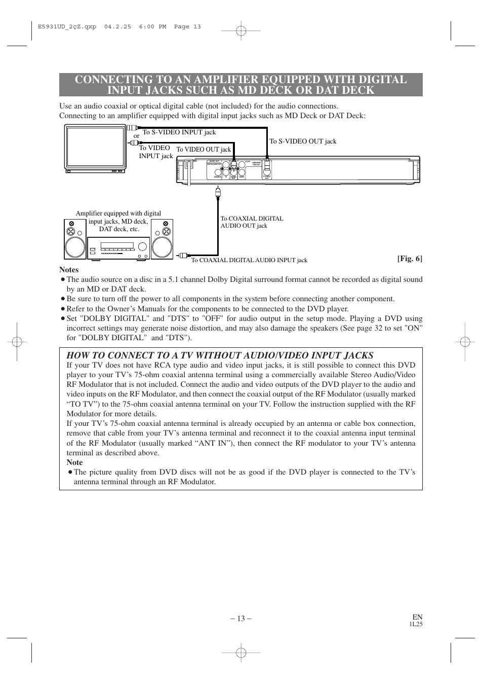 MITSUBISHI ELECTRIC DD-6050 User Manual | Page 13 / 40