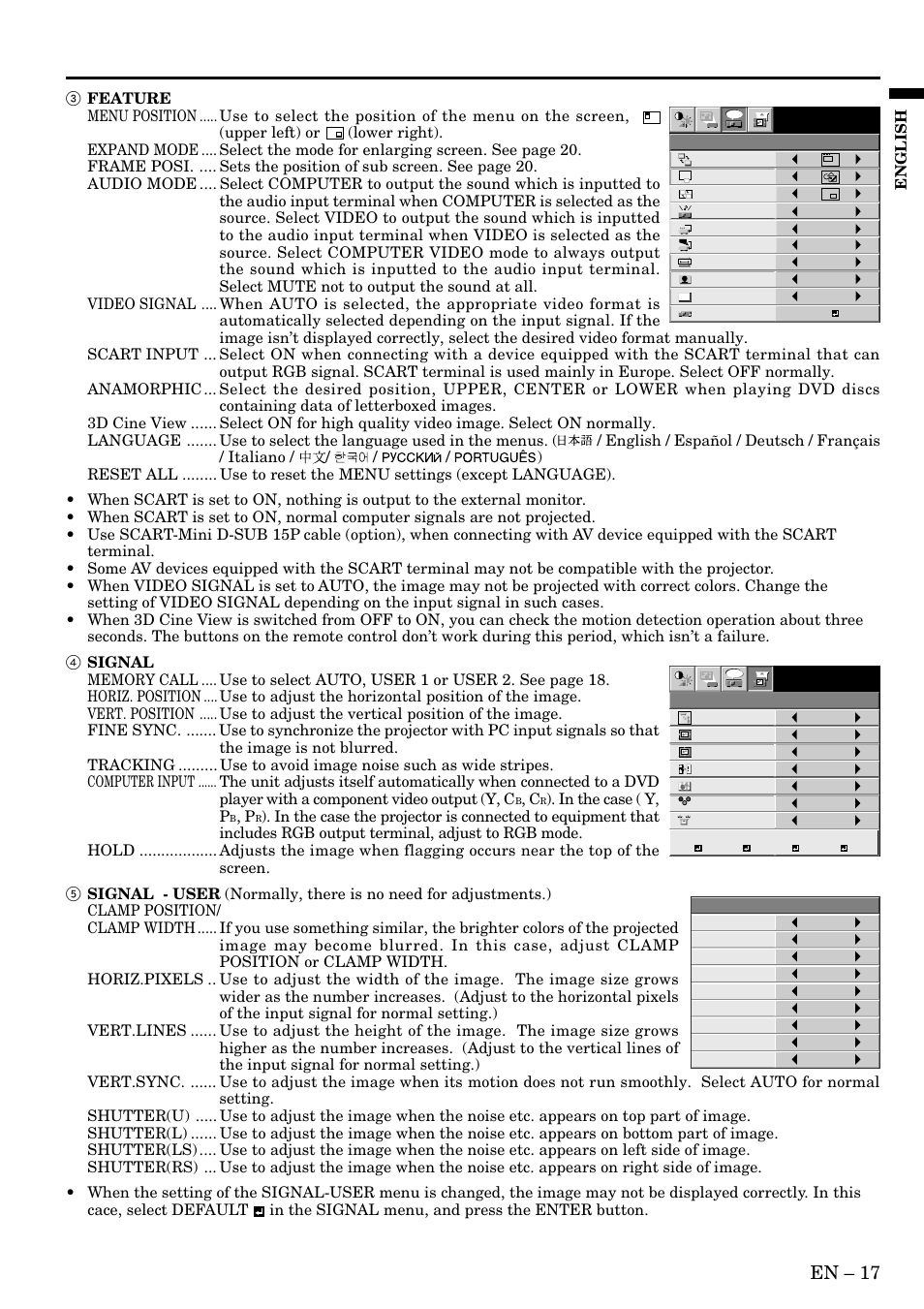 En – 17, English | MITSUBISHI ELECTRIC XL2U User Manual | Page 17 / 28