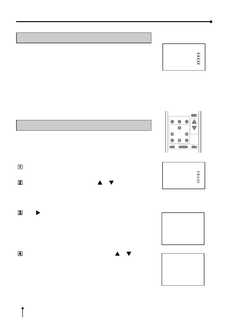 Adjustments & settings (main menu), Main menu items, Operating main menu | MITSUBISHI ELECTRIC CP900E User Manual | Page 38 / 60