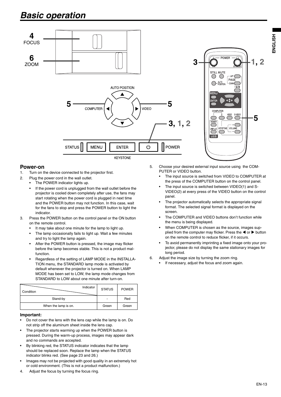 Basic operation | MITSUBISHI ELECTRIC XD430U User Manual | Page 13 / 30