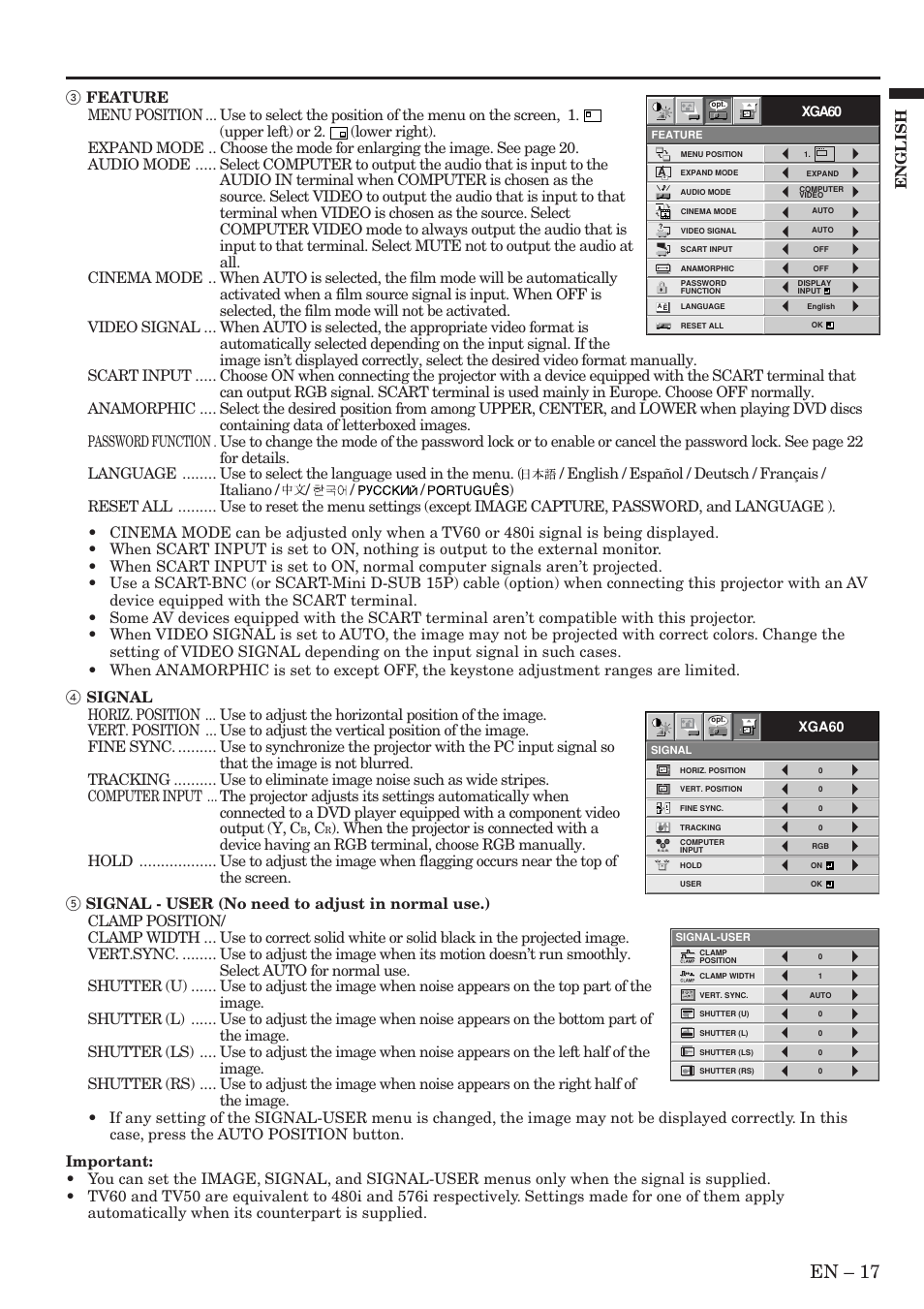 En – 17 | MITSUBISHI ELECTRIC XL9U User Manual | Page 17 / 32