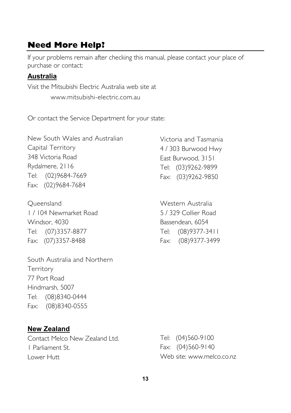Need more help | MITSUBISHI ELECTRIC 1770G User Manual | Page 21 / 22