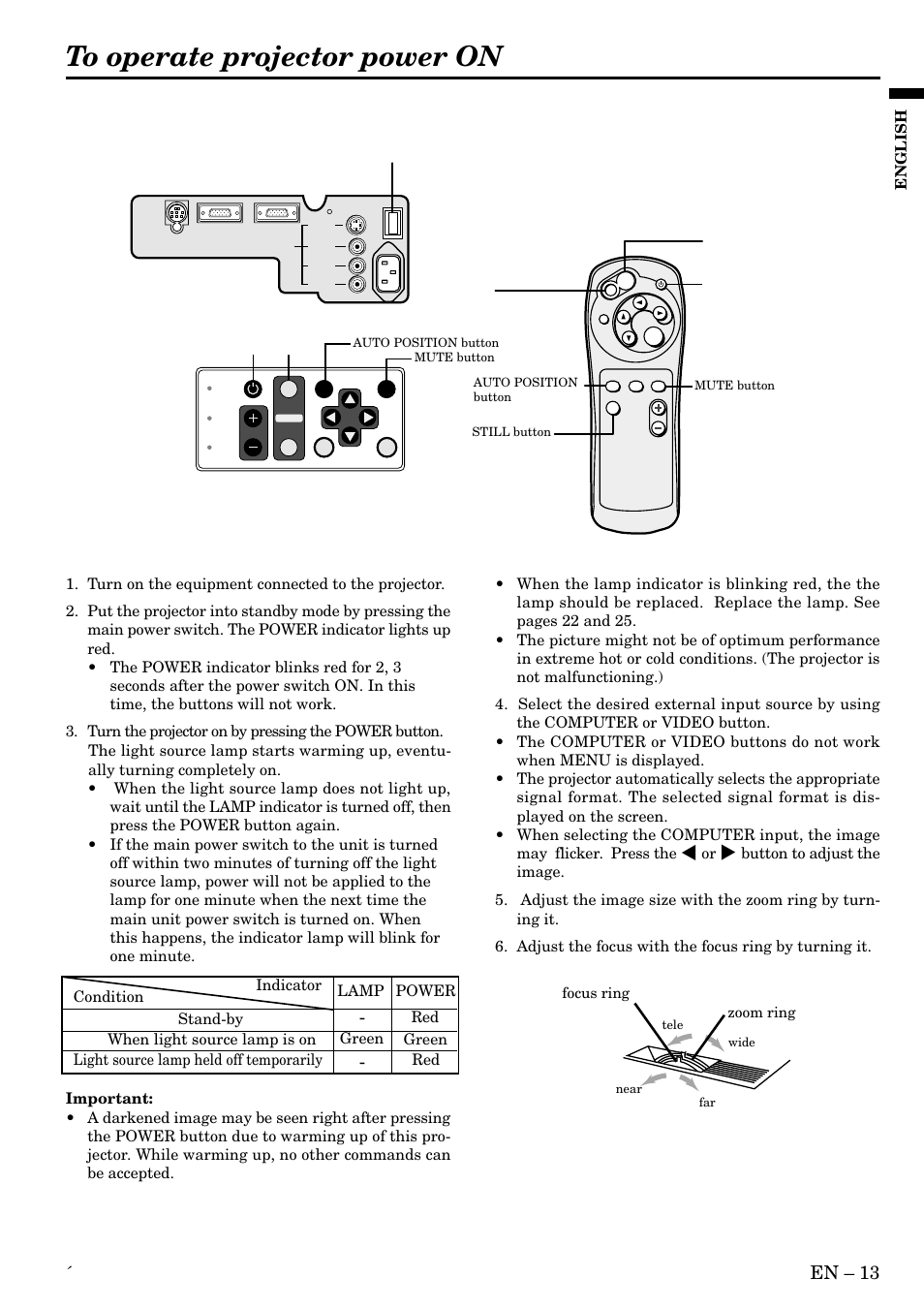 En – 13 | MITSUBISHI ELECTRIC LVP-SA51U User Manual | Page 13 / 31