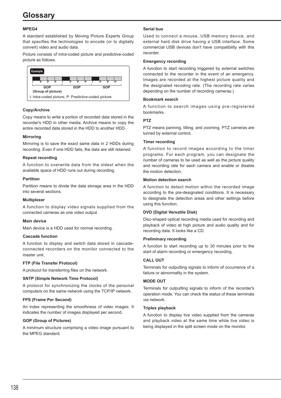 Glossary | MITSUBISHI ELECTRIC DX-TL5716U User Manual | Page 142 / 144