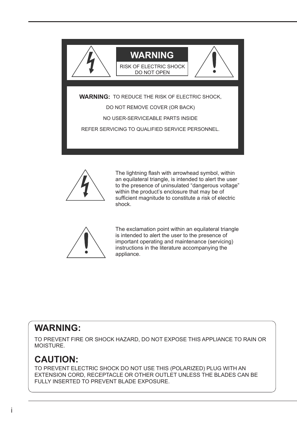 Warning, Caution | MITSUBISHI ELECTRIC DX-TL5716U User Manual | Page 2 / 144