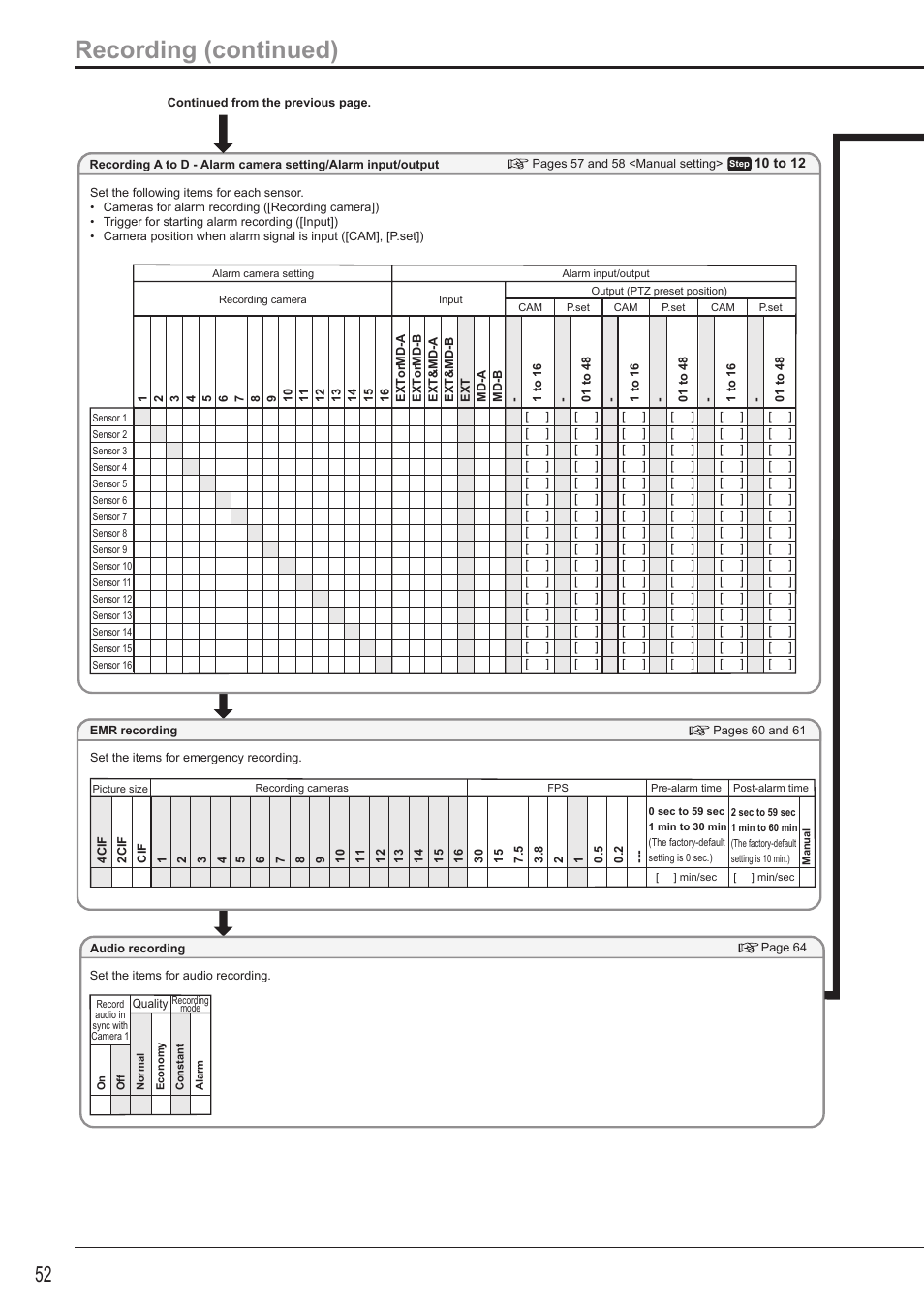 Recording (continued) | MITSUBISHI ELECTRIC DX-TL5716U User Manual | Page 56 / 144