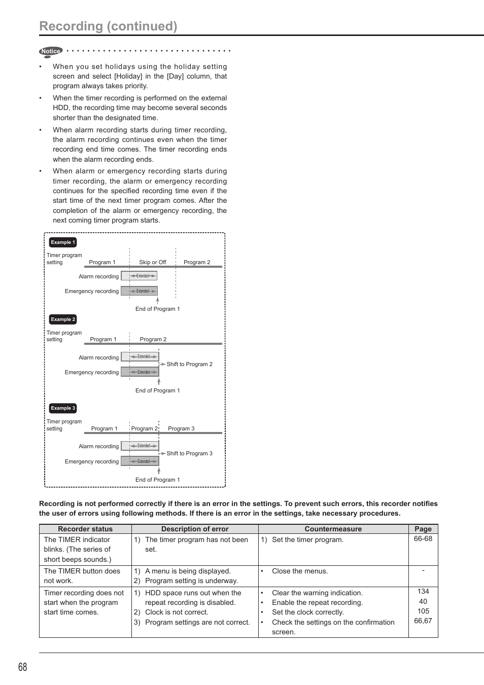 Recording (continued) | MITSUBISHI ELECTRIC DX-TL5716U User Manual | Page 72 / 144