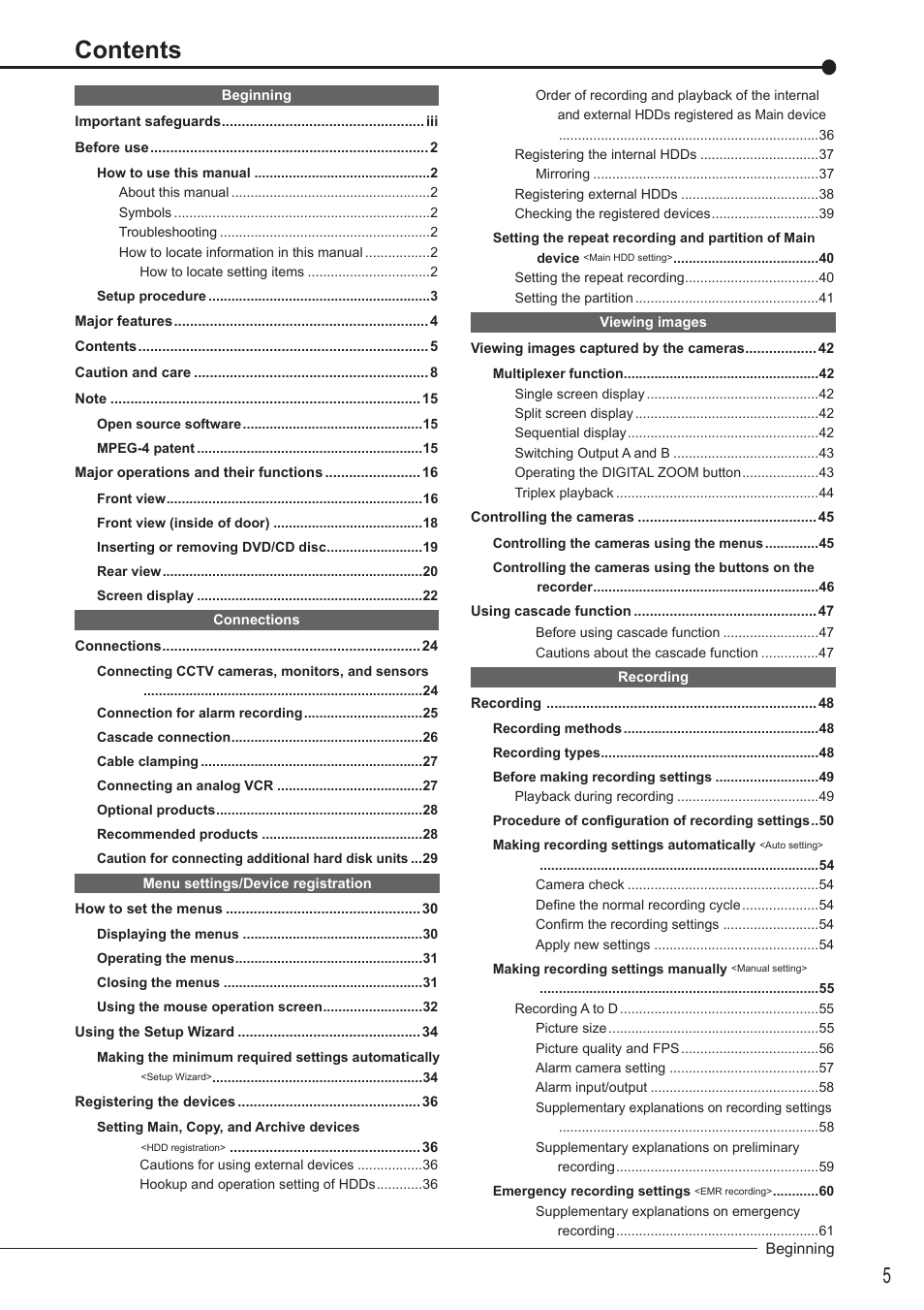 MITSUBISHI ELECTRIC DX-TL5716U User Manual | Page 9 / 144