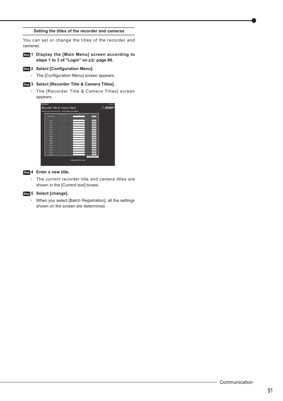 MITSUBISHI ELECTRIC DX-TL5716U User Manual | Page 95 / 144