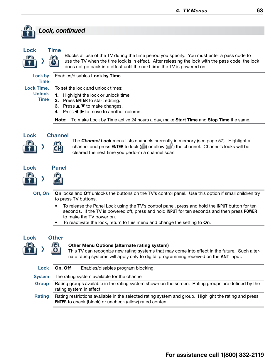 Lock, continued | MITSUBISHI ELECTRIC 838 SERIES User Manual | Page 63 / 110