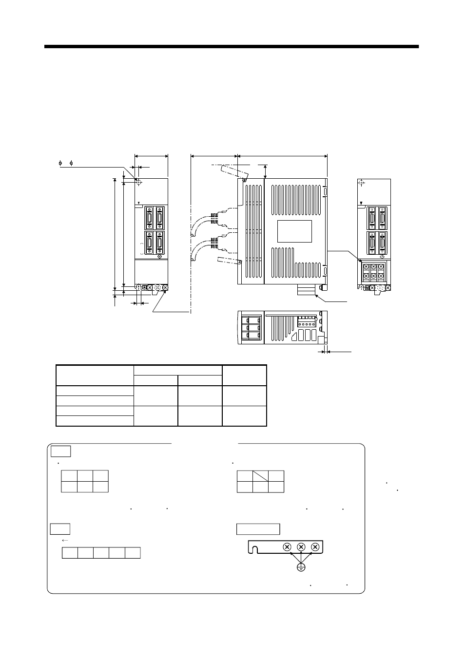 Outline dimension drawings, 1 servo amplifiers | MITSUBISHI ELECTRIC MELSERVO MR-J2S- A User Manual | Page 208 / 385