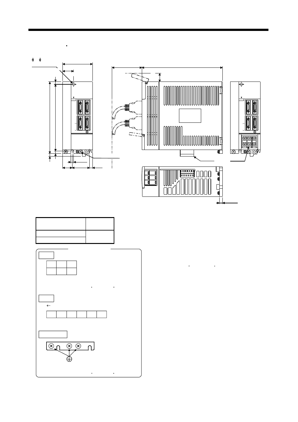 Outline dimension drawings | MITSUBISHI ELECTRIC MELSERVO MR-J2S- A User Manual | Page 209 / 385