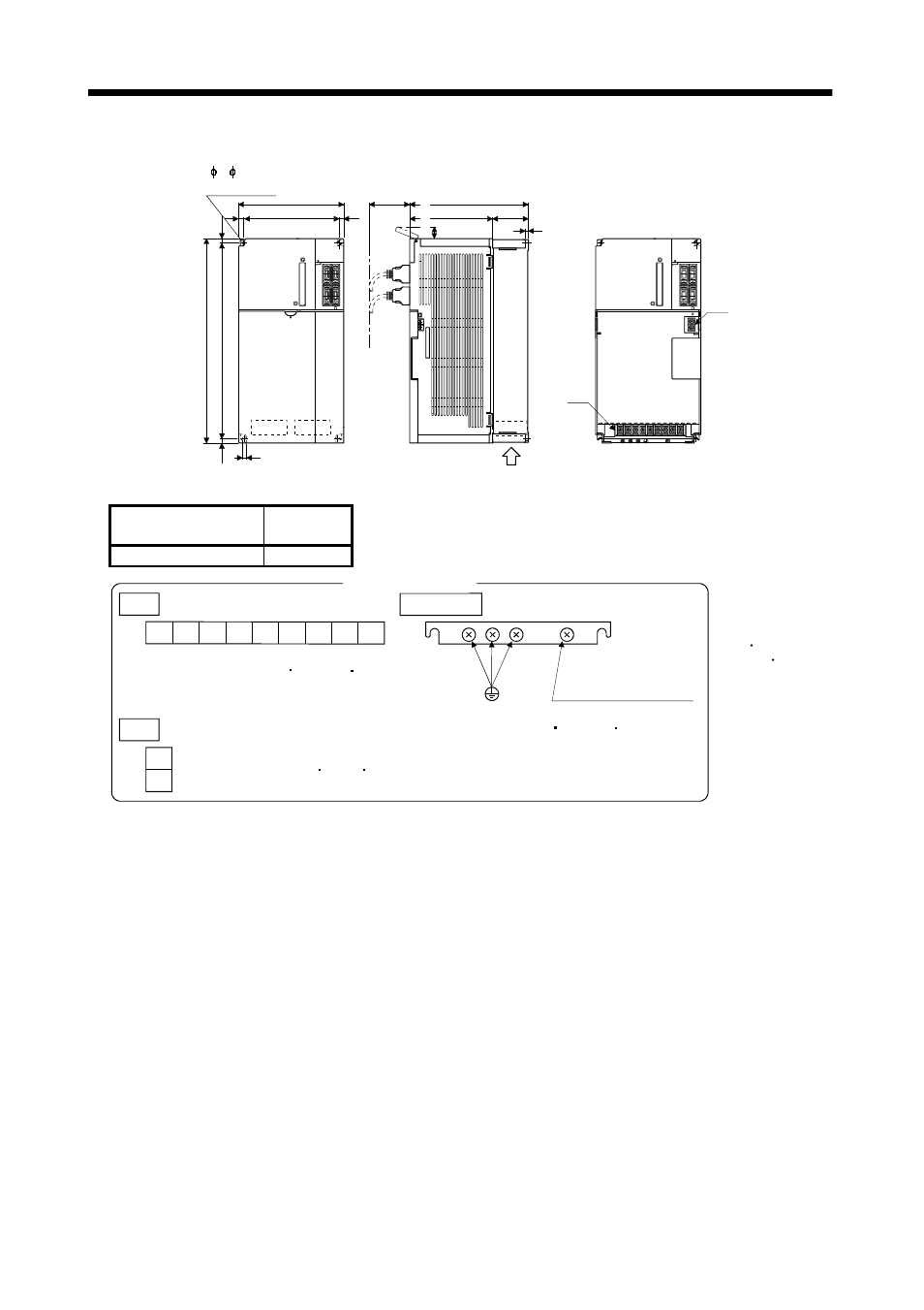 Outline dimension drawings | MITSUBISHI ELECTRIC MELSERVO MR-J2S- A User Manual | Page 212 / 385
