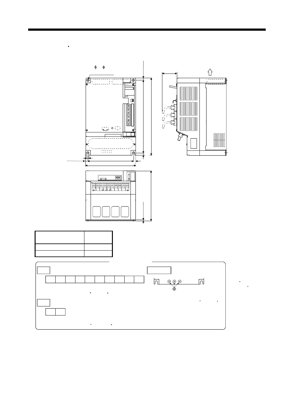 Outline dimension drawings | MITSUBISHI ELECTRIC MELSERVO MR-J2S- A User Manual | Page 213 / 385