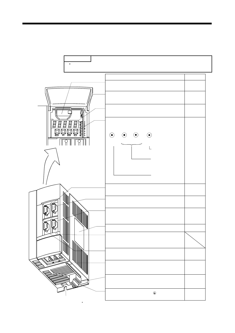 7 structure, 1 parts identification, Functions and configuration | MITSUBISHI ELECTRIC MELSERVO MR-J2S- A User Manual | Page 29 / 385