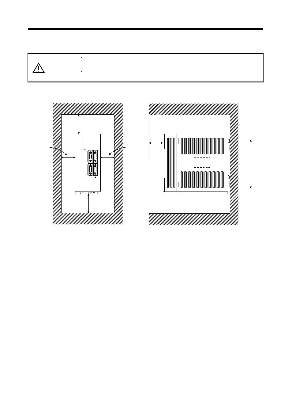 2 installation direction and clearances, Installation, Caution | MITSUBISHI ELECTRIC MELSERVO MR-J2S- A User Manual | Page 45 / 385