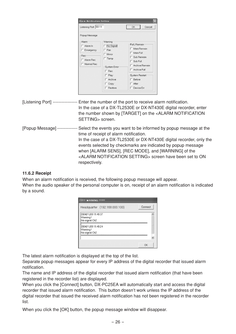 2 receipt | MITSUBISHI ELECTRIC DX-PC25EA User Manual | Page 26 / 49