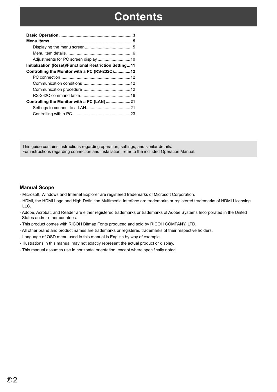 MITSUBISHI ELECTRIC LDT521V User Manual | Page 2 / 30