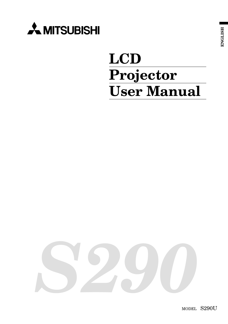 MITSUBISHI ELECTRIC LVP S290U User Manual | 28 pages