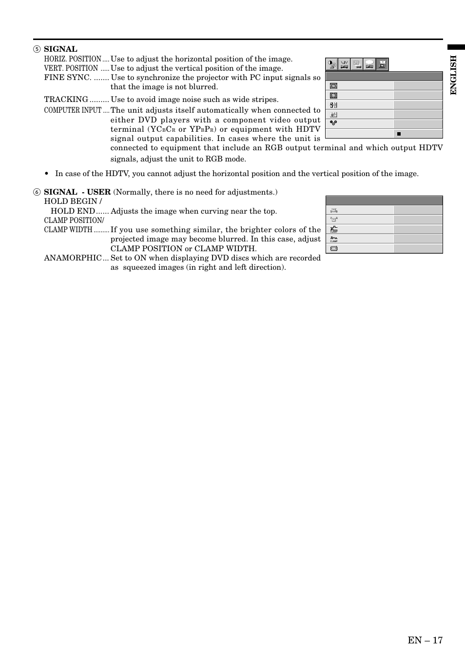 En – 17, Or yp | MITSUBISHI ELECTRIC LVP S290U User Manual | Page 17 / 28