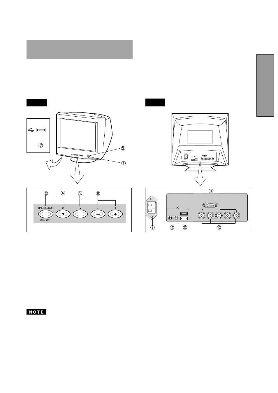 English, Part name | MITSUBISHI ELECTRIC NSB1107STTUW User Manual | Page 9 / 24