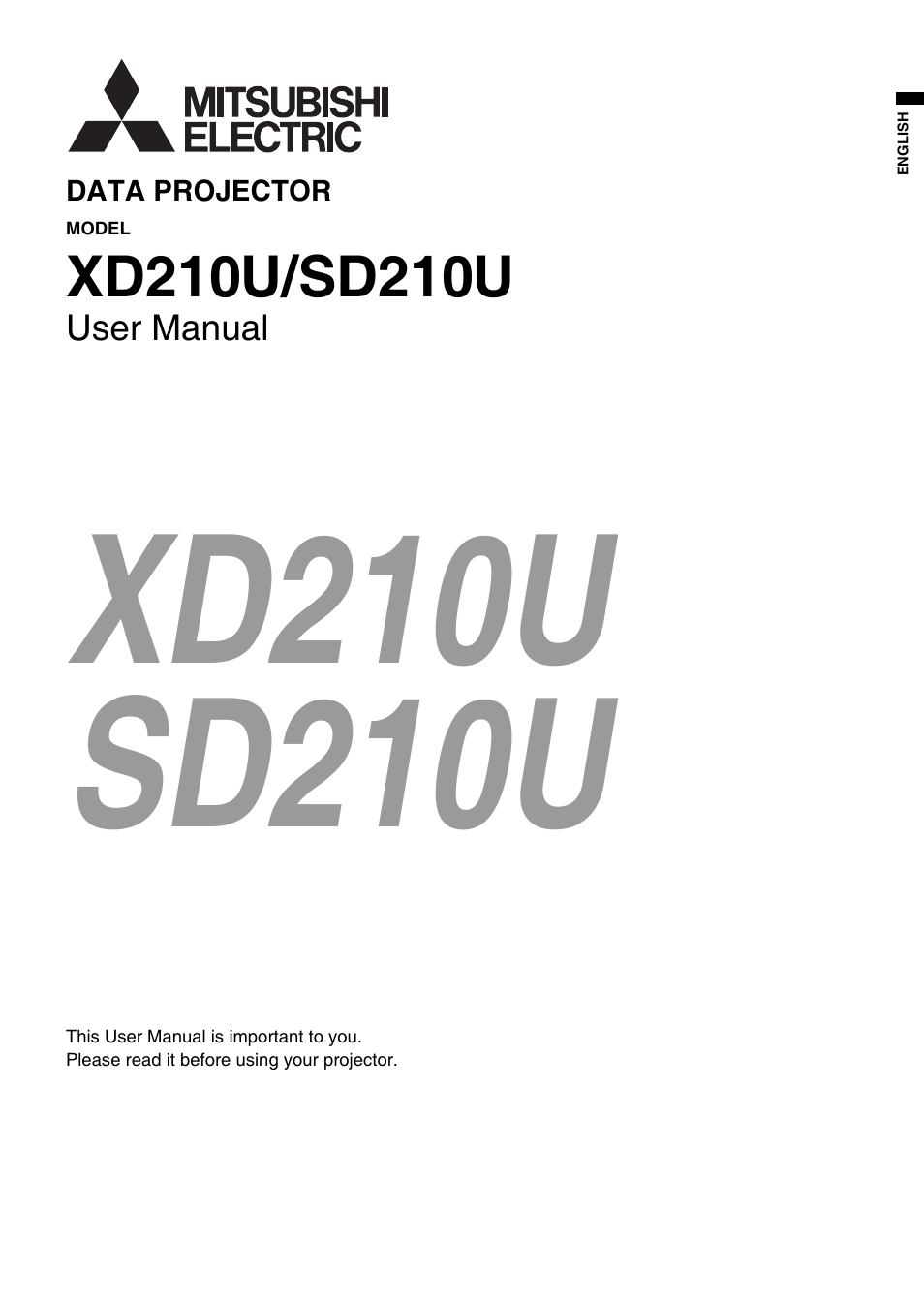 MITSUBISHI ELECTRIC XD210U User Manual | 28 pages