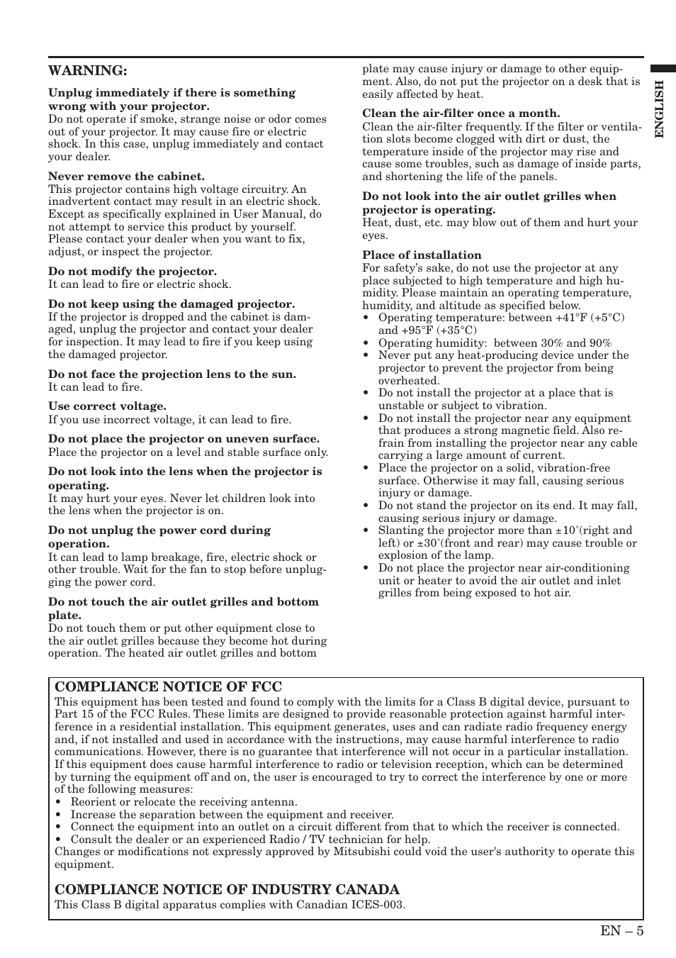 MITSUBISHI ELECTRIC SL4SU User Manual | Page 5 / 34