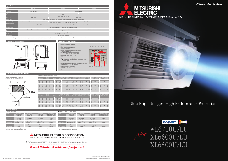 MITSUBISHI ELECTRIC XL6600LU User Manual | 2 pages