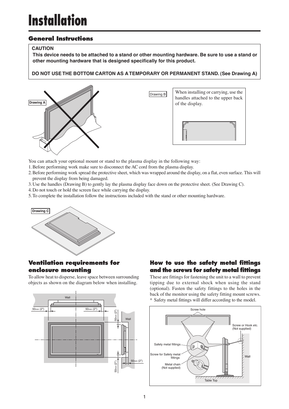 MITSUBISHI ELECTRIC PD-5050 User Manual | Page 10 / 46
