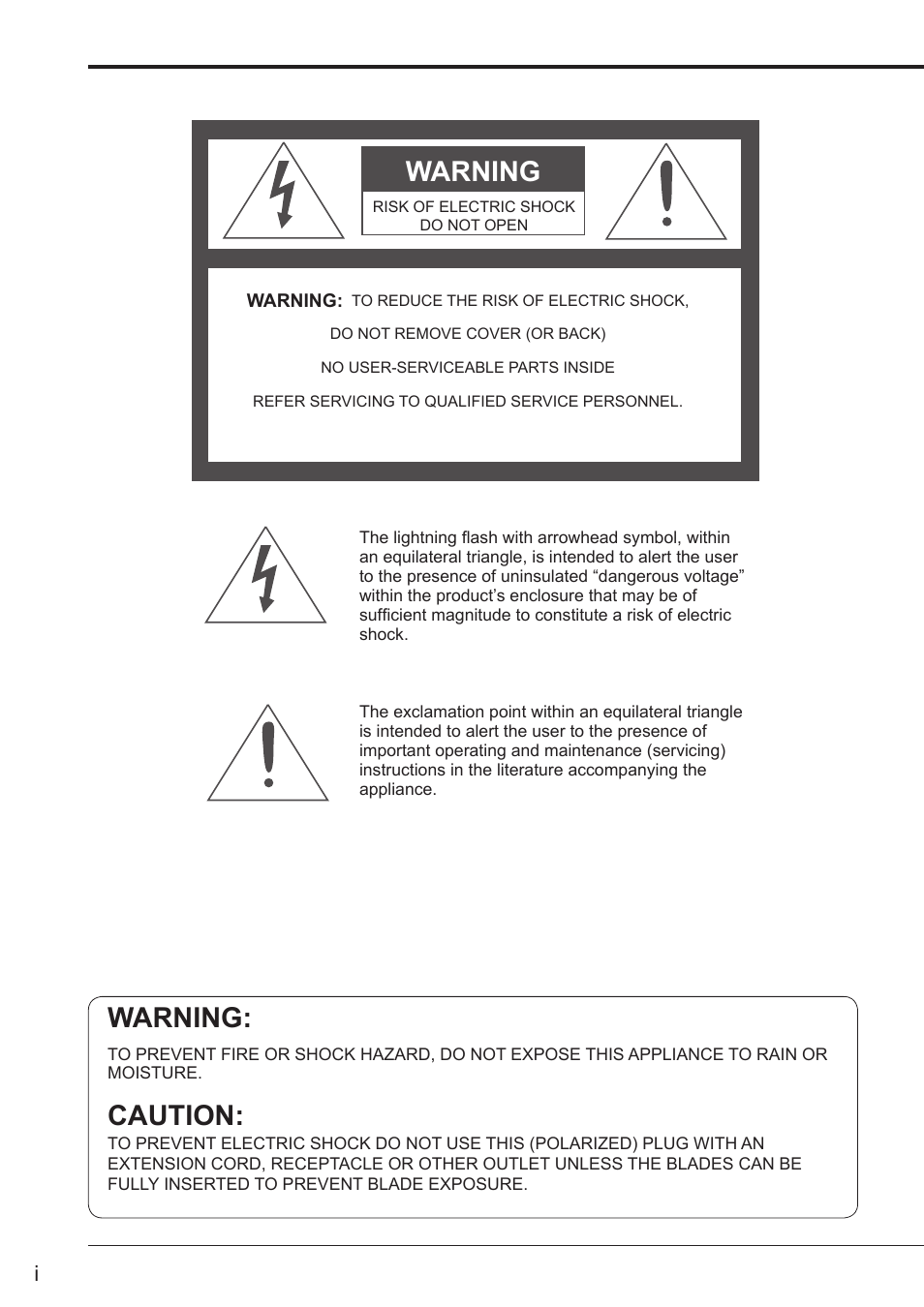 Warning, Caution | MITSUBISHI ELECTRIC DX-TL4516U User Manual | Page 2 / 131