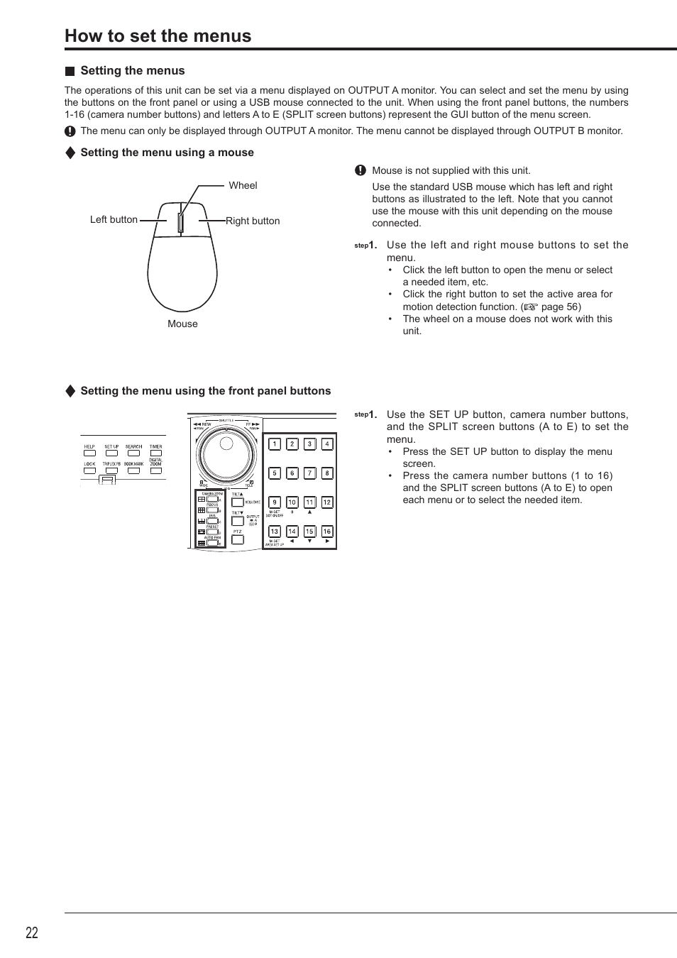 How to set the menus | MITSUBISHI ELECTRIC DX-TL4516U User Manual | Page 26 / 131