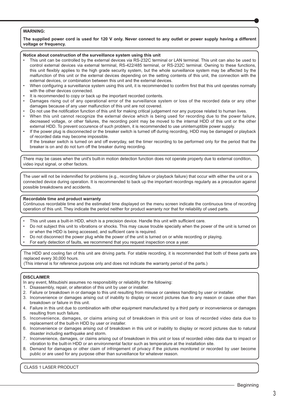 MITSUBISHI ELECTRIC DX-TL4516U User Manual | Page 7 / 131