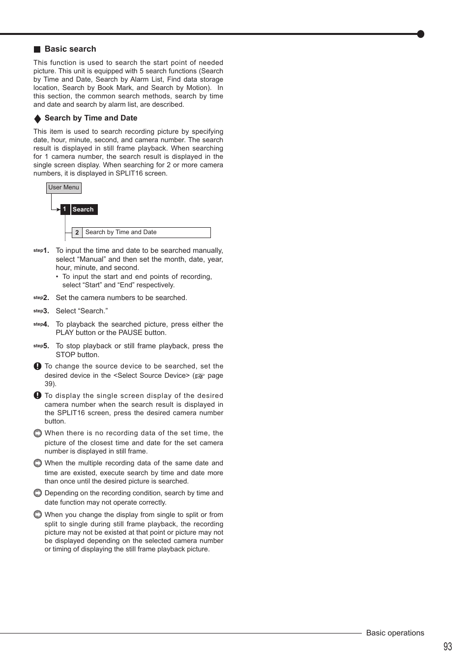 Basic search | MITSUBISHI ELECTRIC DX-TL4516U User Manual | Page 96 / 131