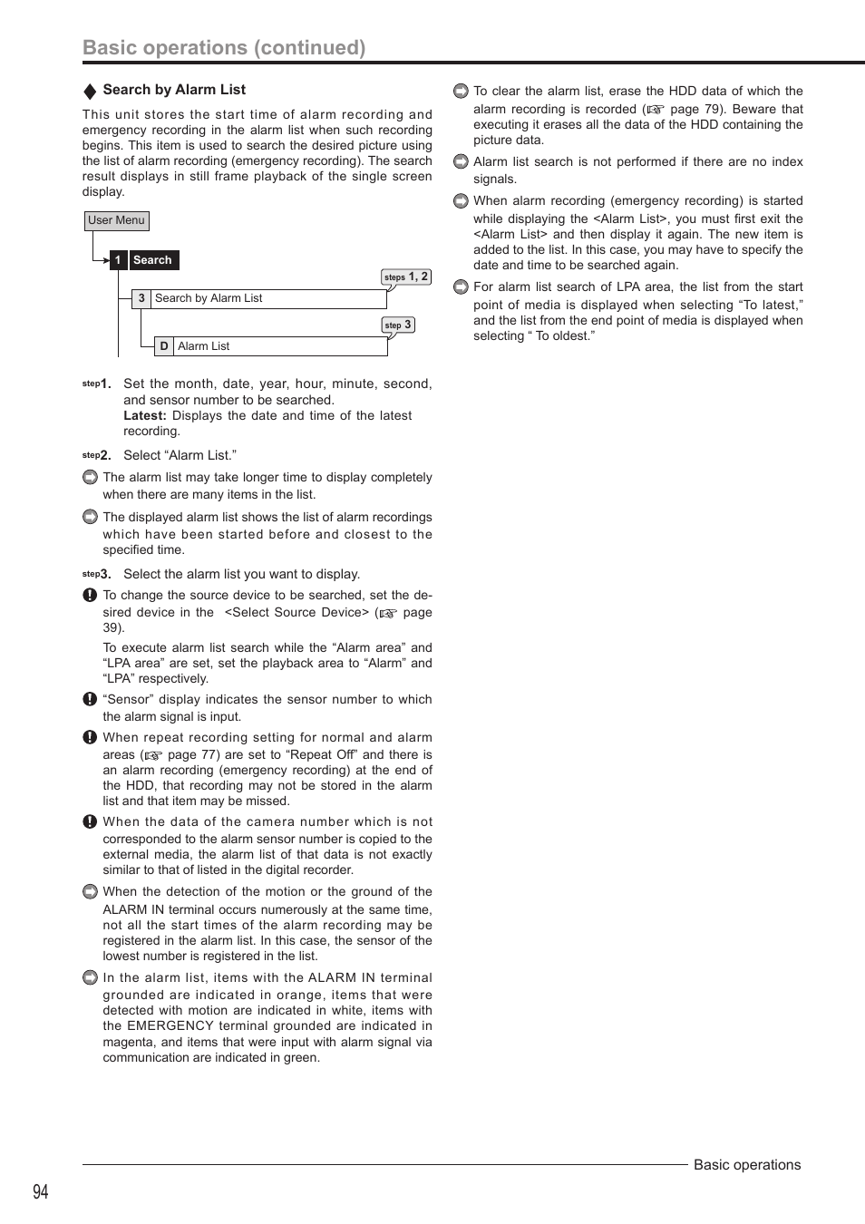 Basic operations (continued) | MITSUBISHI ELECTRIC DX-TL4516U User Manual | Page 97 / 131