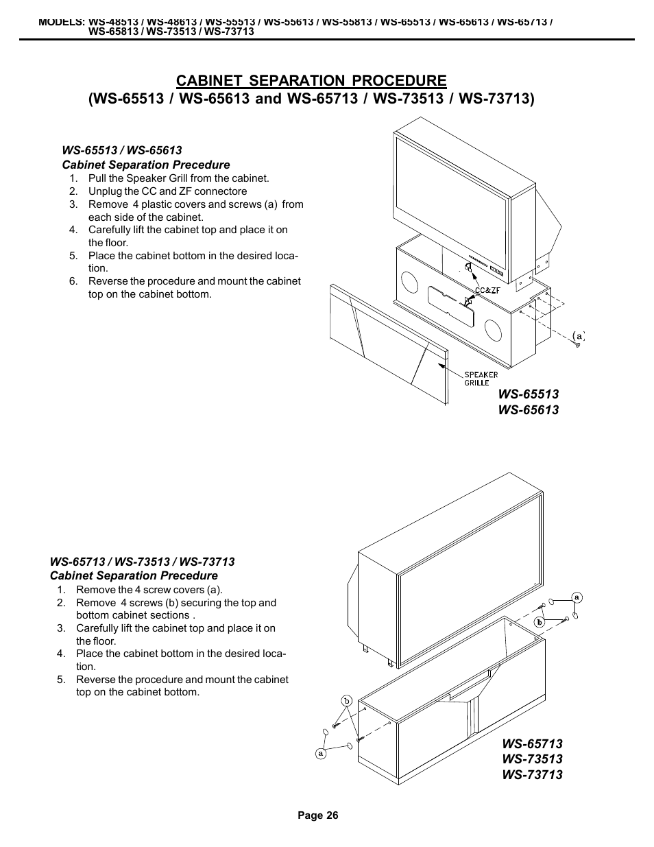 MITSUBISHI ELECTRIC WS-48513 User Manual | Page 26 / 86