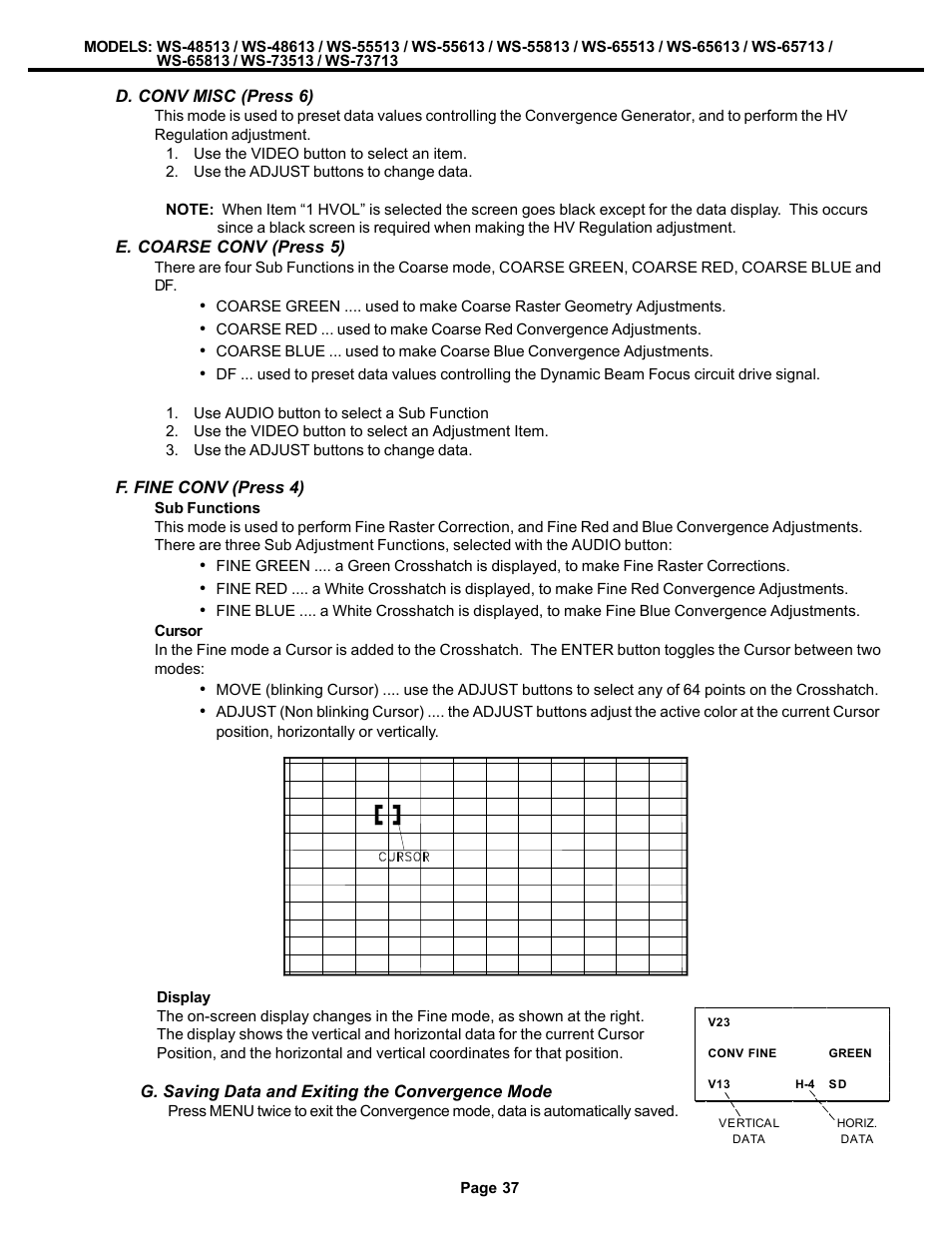 MITSUBISHI ELECTRIC WS-48513 User Manual | Page 37 / 86