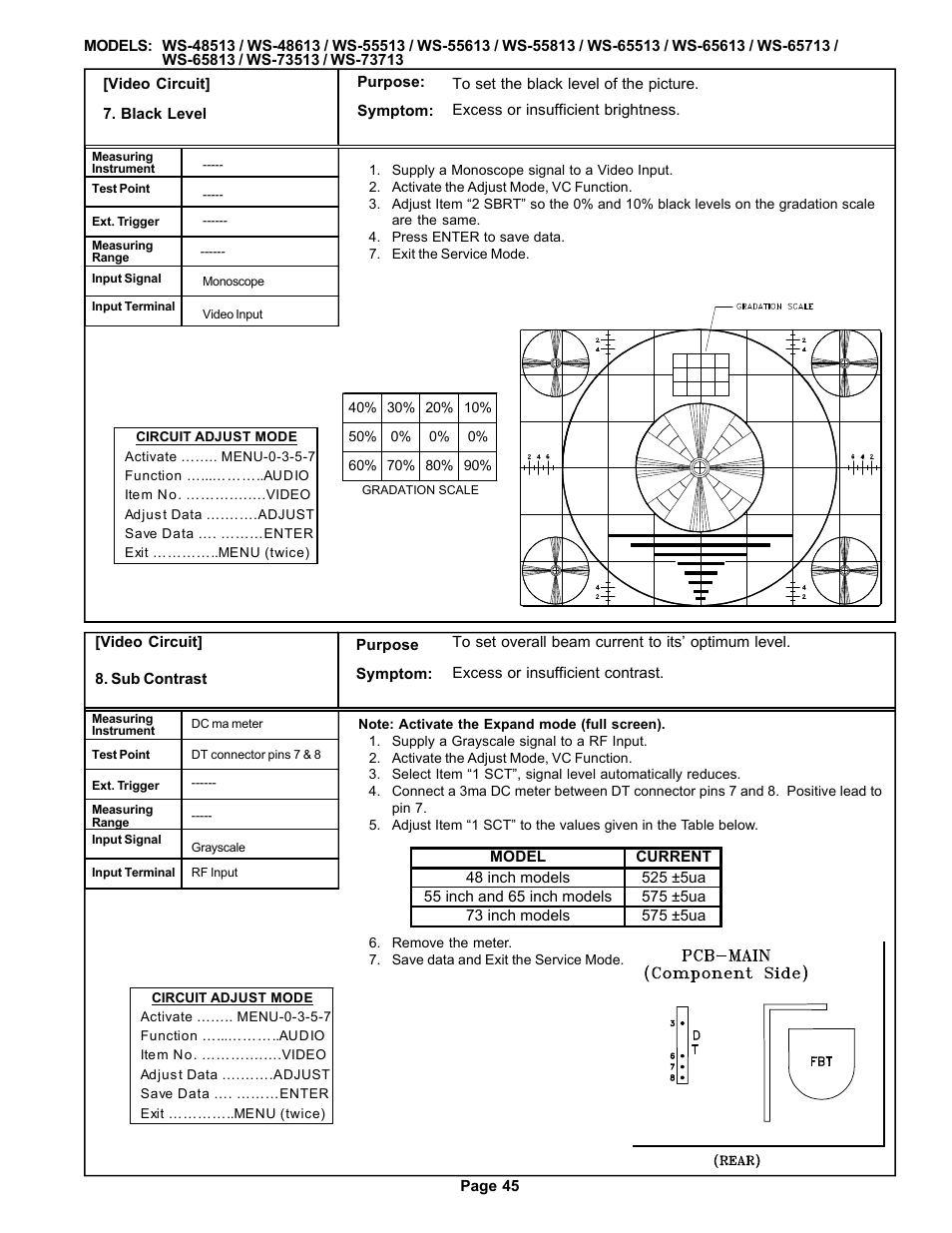 MITSUBISHI ELECTRIC WS-48513 User Manual | Page 45 / 86