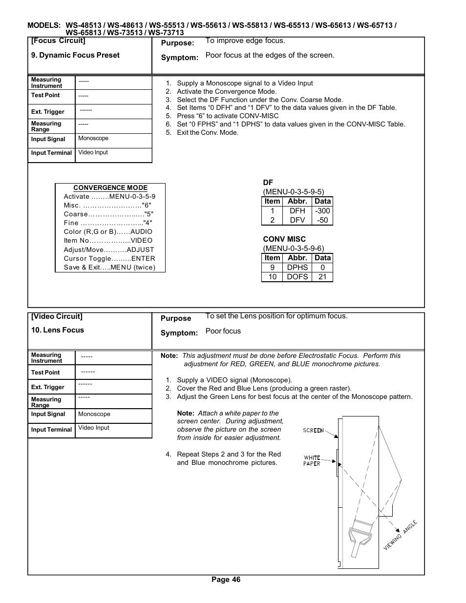 MITSUBISHI ELECTRIC WS-48513 User Manual | Page 46 / 86