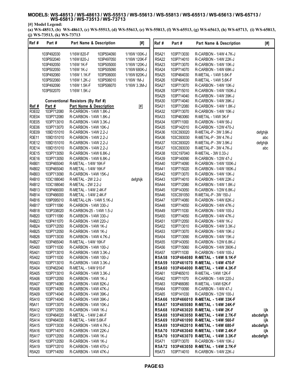 MITSUBISHI ELECTRIC WS-48513 User Manual | Page 63 / 86