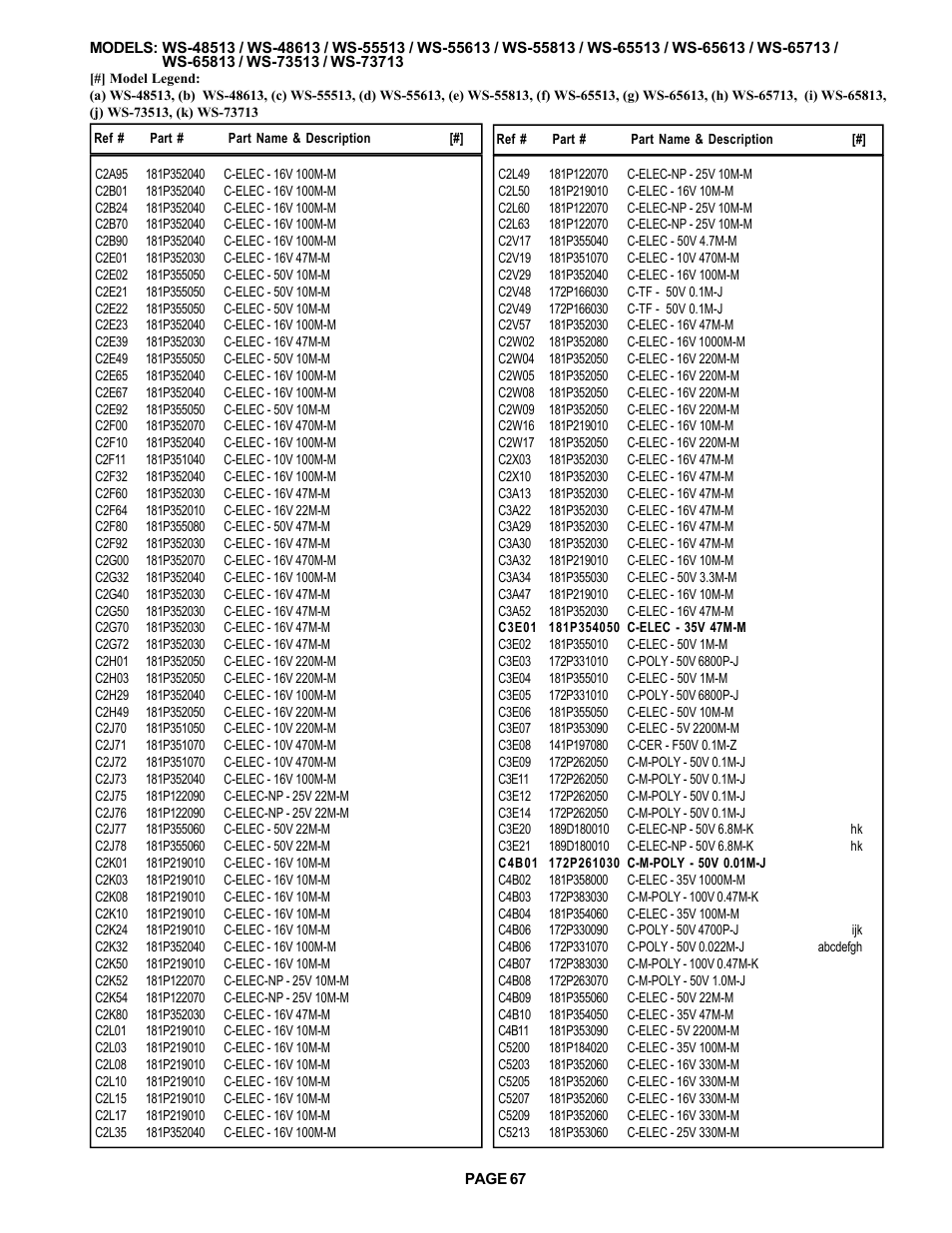 MITSUBISHI ELECTRIC WS-48513 User Manual | Page 67 / 86