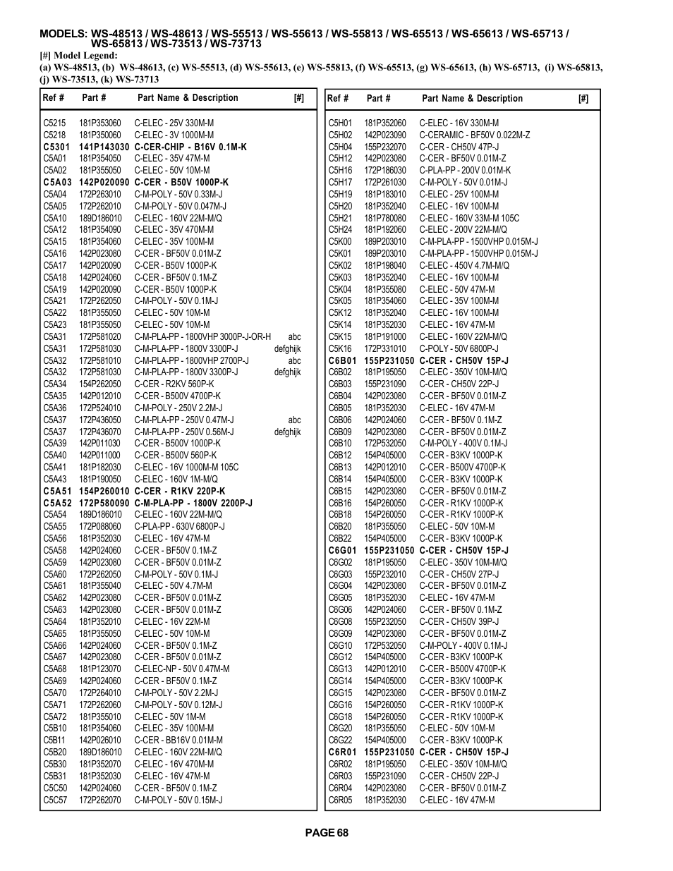 MITSUBISHI ELECTRIC WS-48513 User Manual | Page 68 / 86