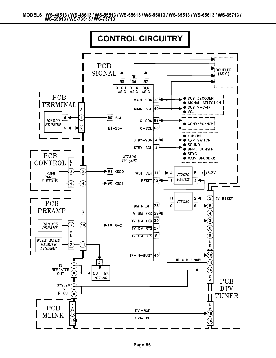 Control circuitry | MITSUBISHI ELECTRIC WS-48513 User Manual | Page 85 / 86