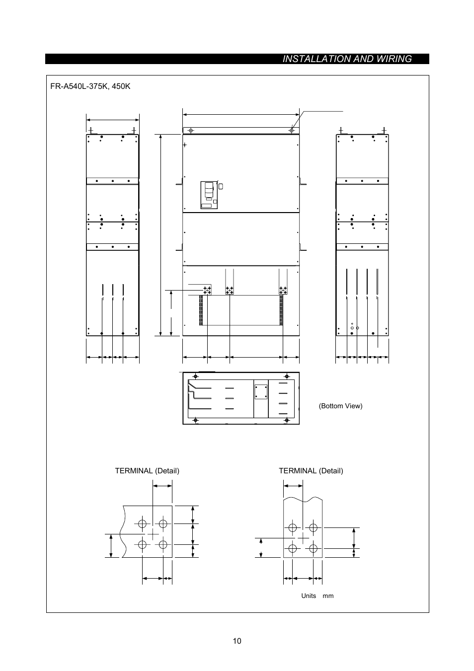 Installation and wiring | MITSUBISHI ELECTRIC FR-A500L User Manual | Page 18 / 63