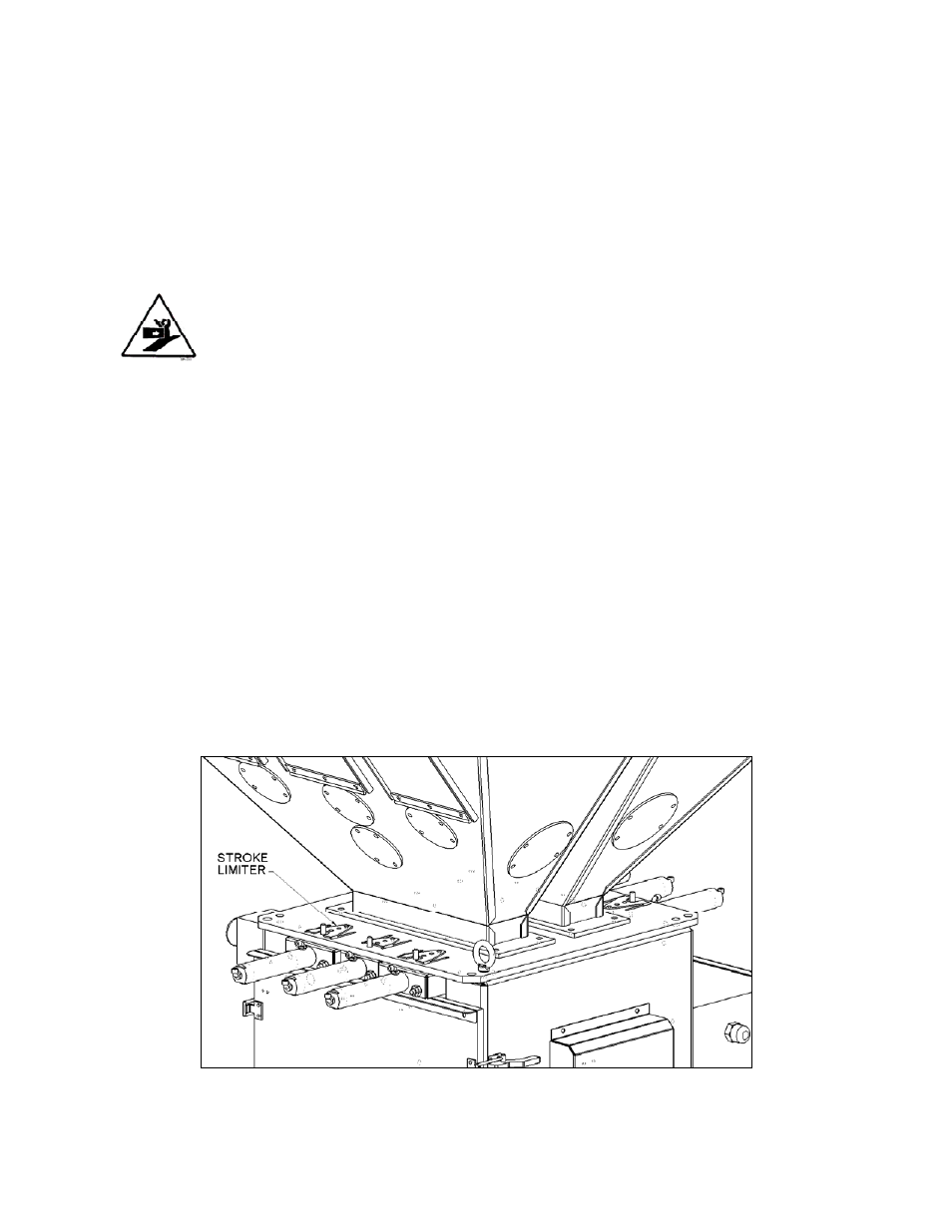 5 initial set-up, Mechanical set-up, Stroke limiters for metering gates | Initial set-up | MITSUBISHI ELECTRIC 882.00273.00 User Manual | Page 35 / 101